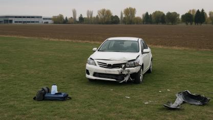 Bolvadin’de Araç Şarampole Uçtu