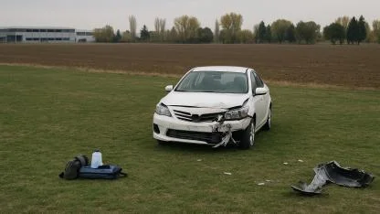 Bolvadin’de Araç Şarampole Uçtu