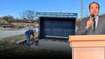 Çay Köylerine Yeni Minibüs Durakları Yapıldı