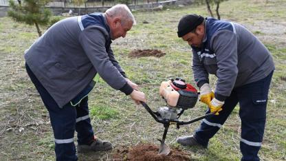 Emirdağ’da TOKİ Bölgesinde Ağaçlandırma Çalışmaları Sürüyor
