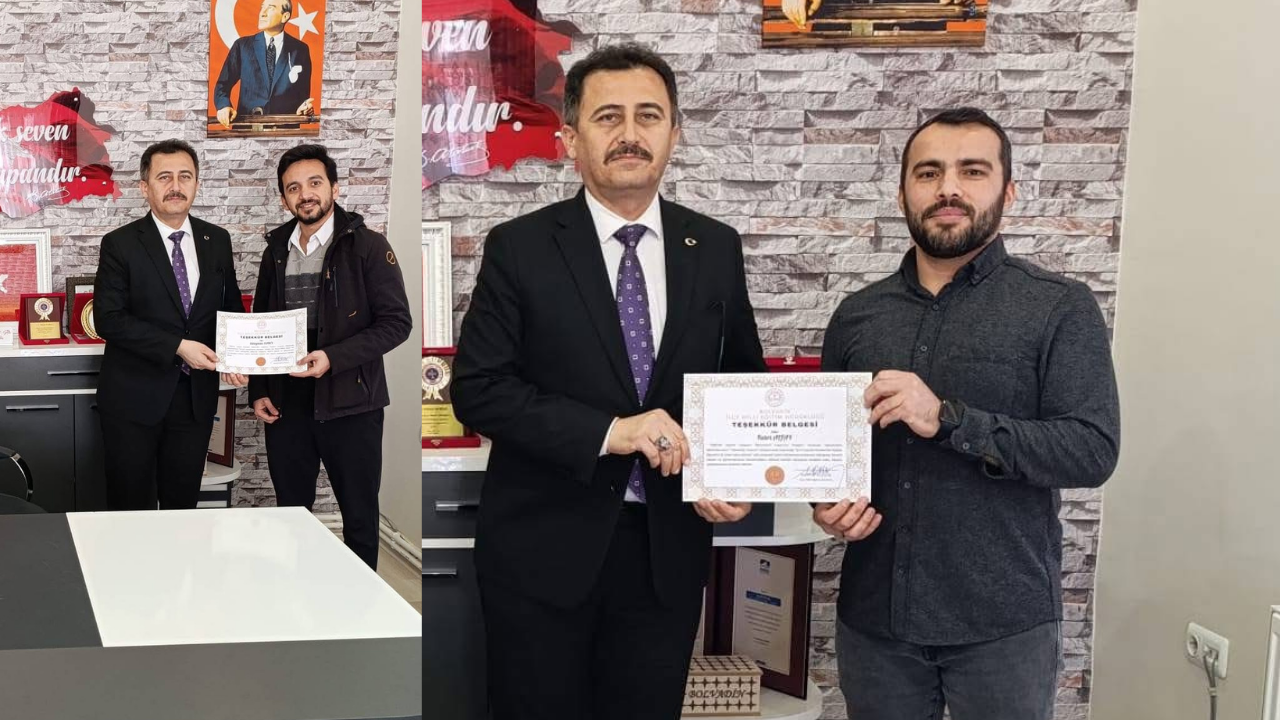 Bolvadin’de Öğretmenlere TÜBİTAK Tebrikleri Gecikmedi