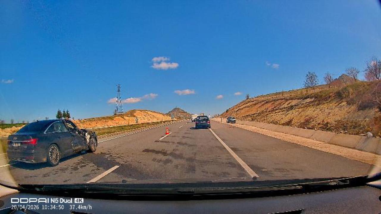 Bolvadin’de Yangın Sonrası Trafik Kazası Meydana Geldi