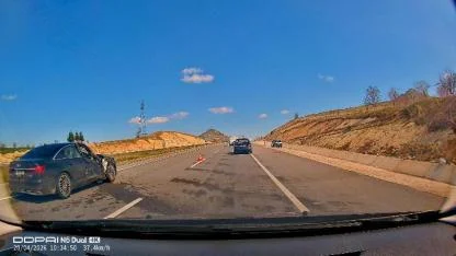 Bolvadin’de Yangın Sonrası Trafik Kazası Meydana Geldi