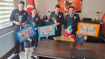 Çobanlar’da Minik Kalplerden Türk Polisine Anlamlı Buluşma