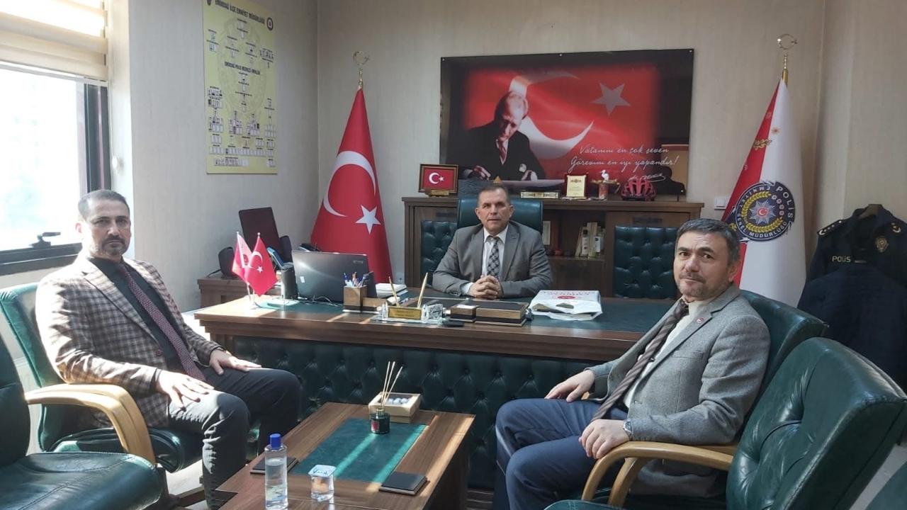 Emirdağ’da Emniyet Müdürü Öğüt’e Müftü Eker’den Tebrik Buluşması
