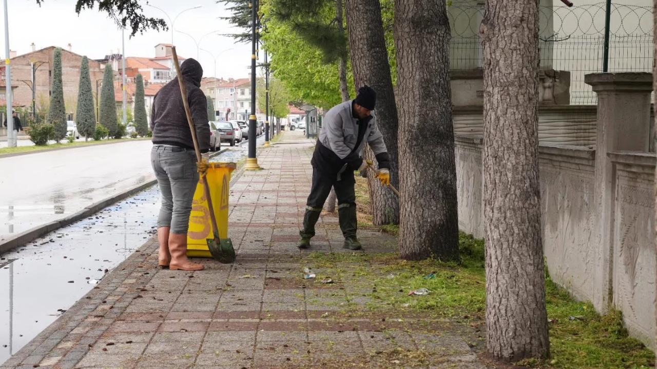 Bolvadin’de Yabani Ot ve Temizlik Çalışmaları Sürüyor