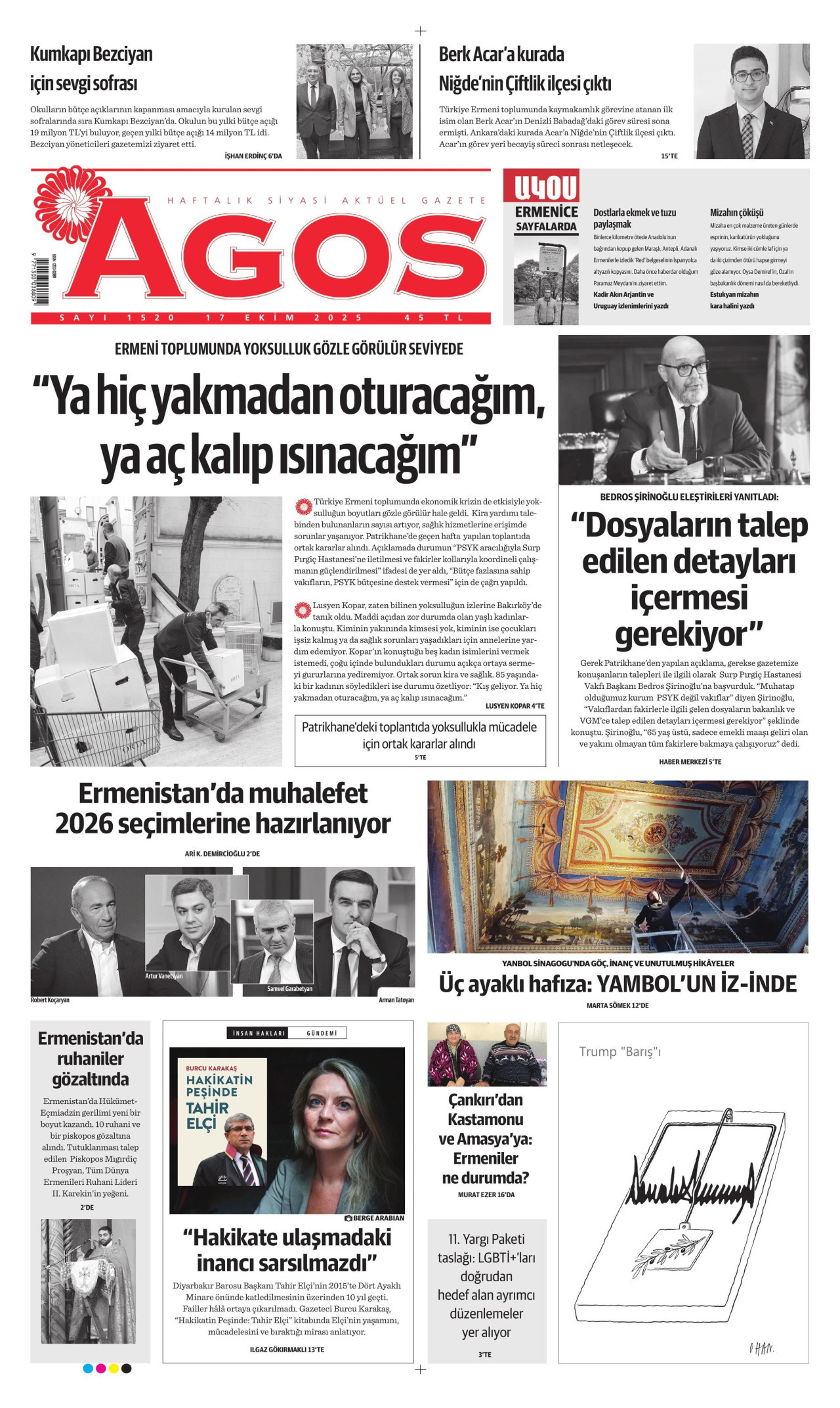 AGOS Gazete Manşeti