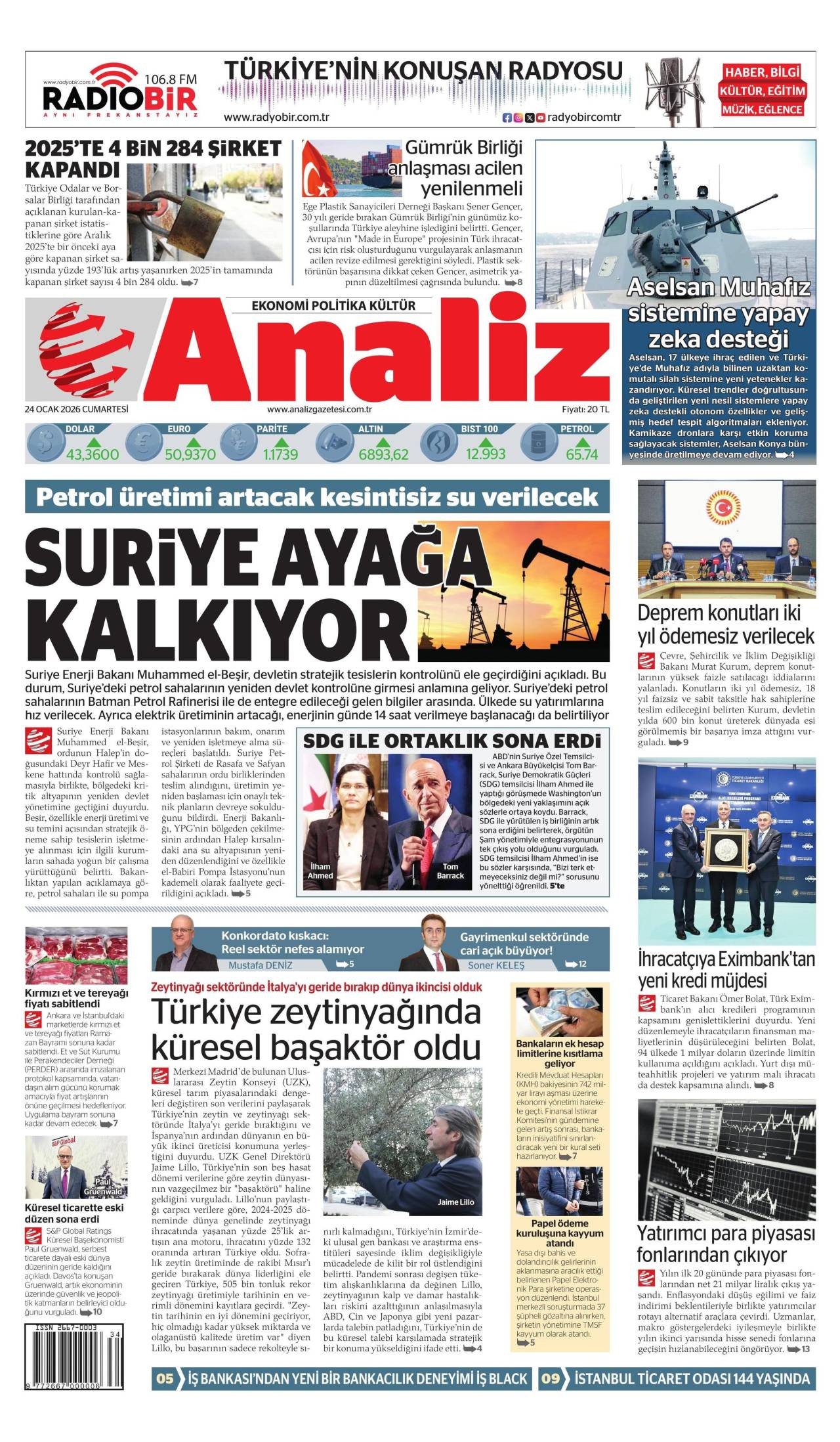 Analiz Gazete Manşeti