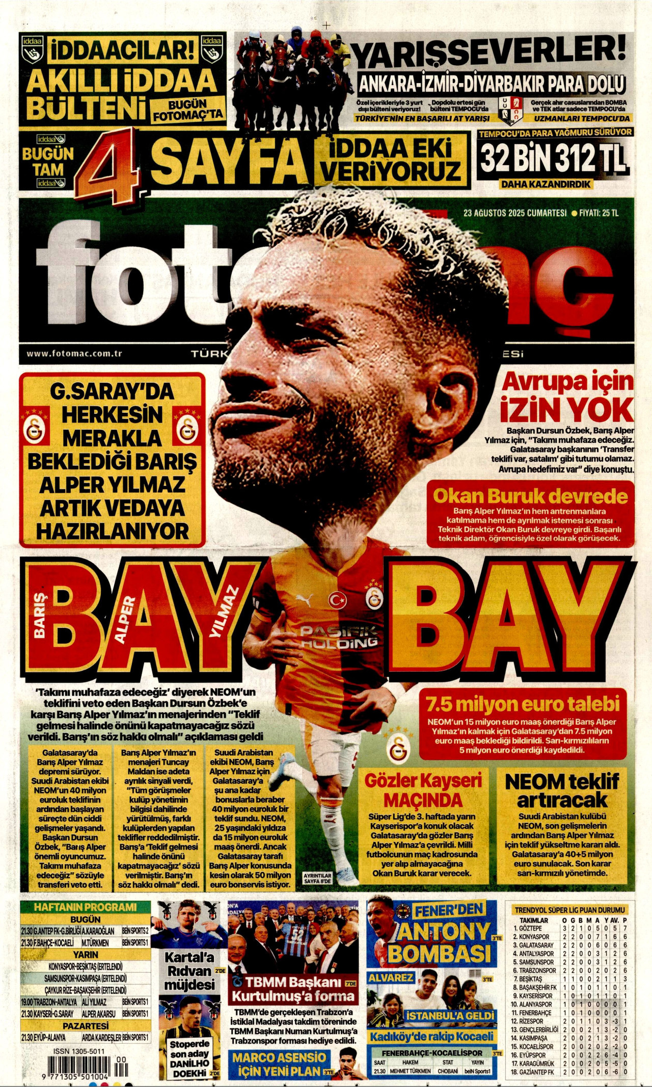 FOTOMAÇ Gazete Manşeti