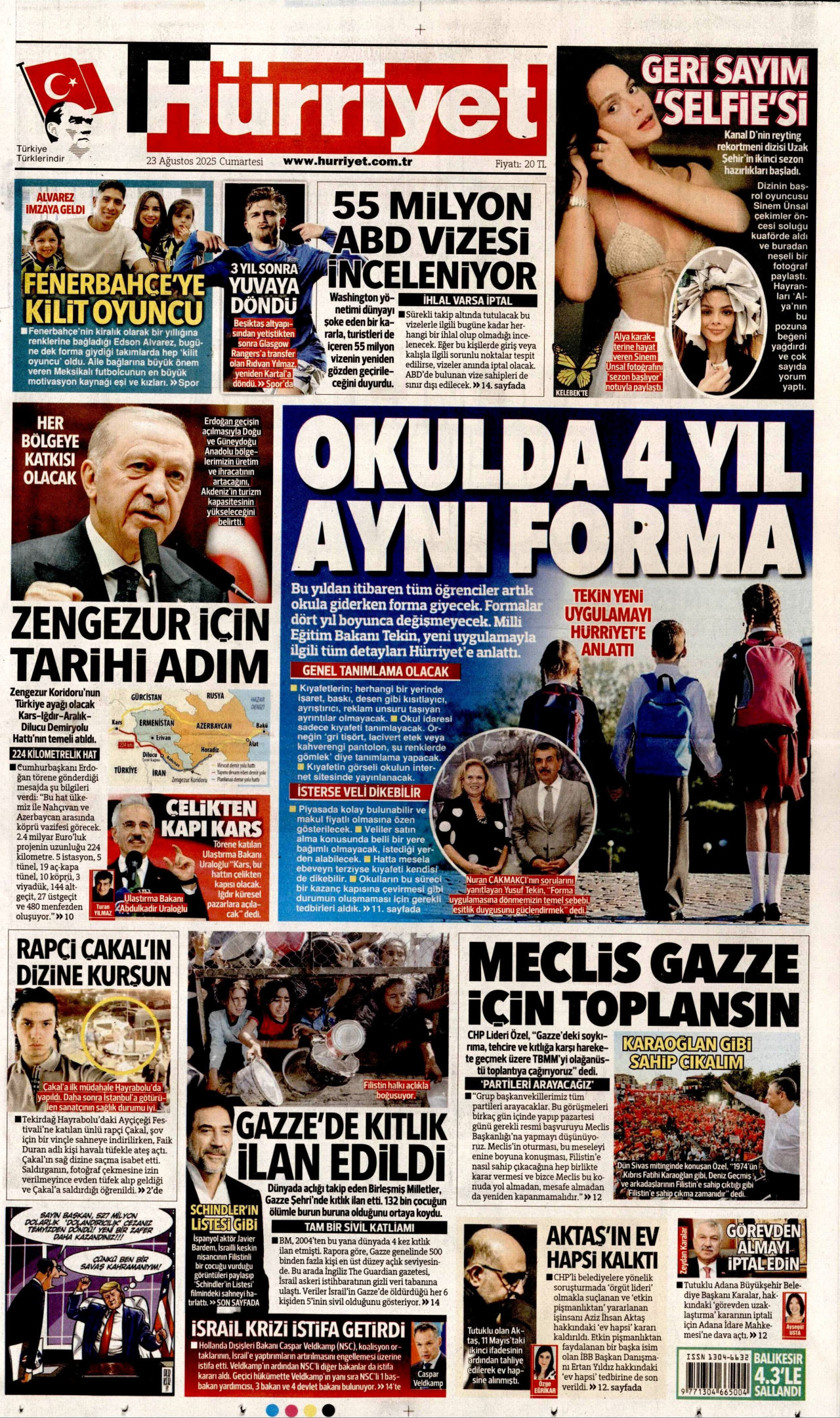 HÜRRİYET Gazete Manşeti