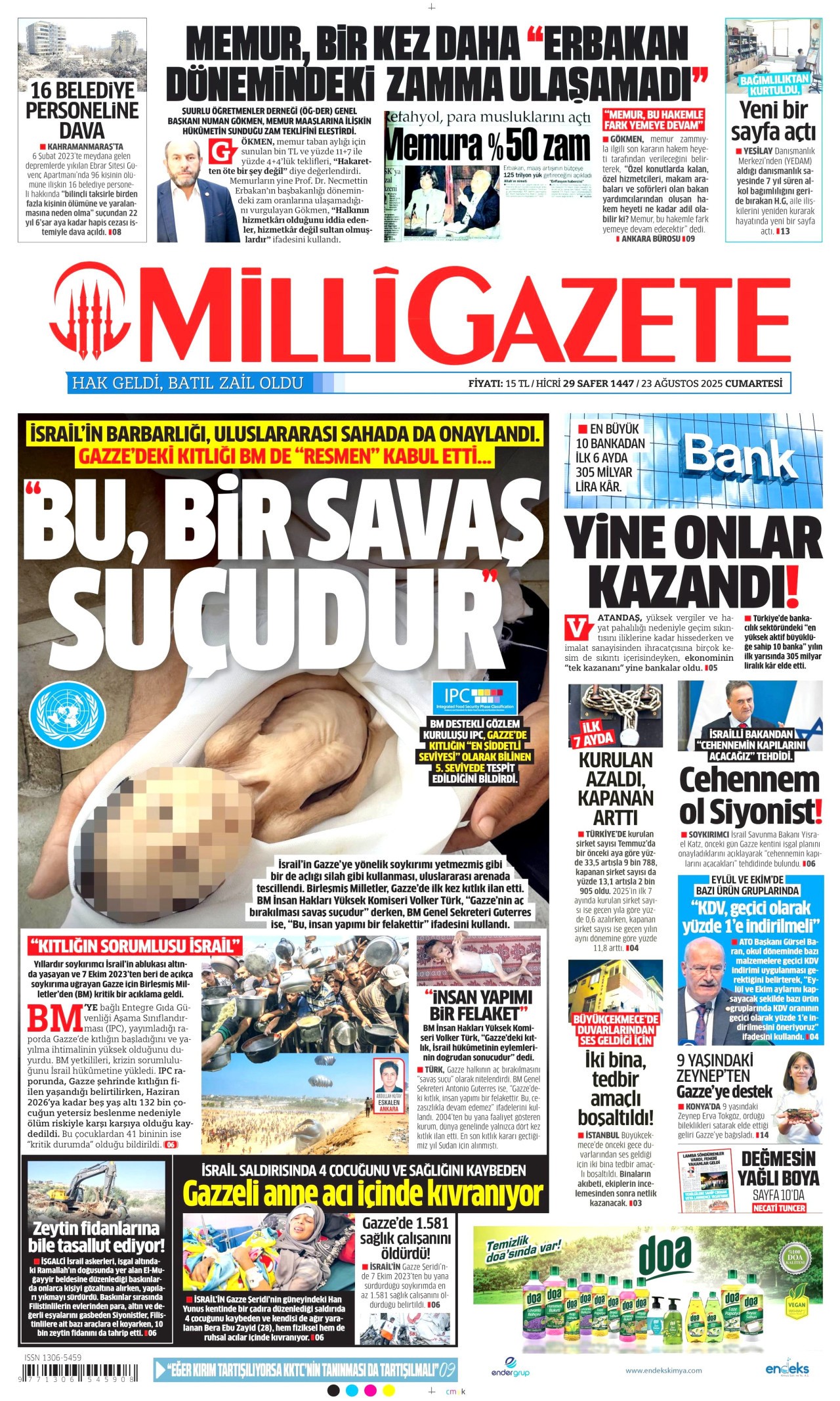 MİLLİ GAZETE Gazete Manşeti