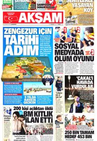 AKŞAM Gazete Manşeti