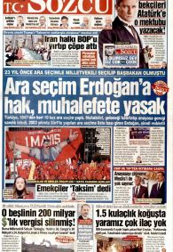 Sözcü Gazetesi Gazete Manşeti